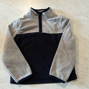 OshKosh B'gosh Gray and Black Fleece Jacket with Stand-Up Collar